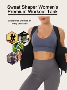 Sports Outdoor Synthetic Rubber Hook-And-Loop Fastener & Zip Corset Shapewear Waist Trainer Corset Gym Accessories - Black - View 4