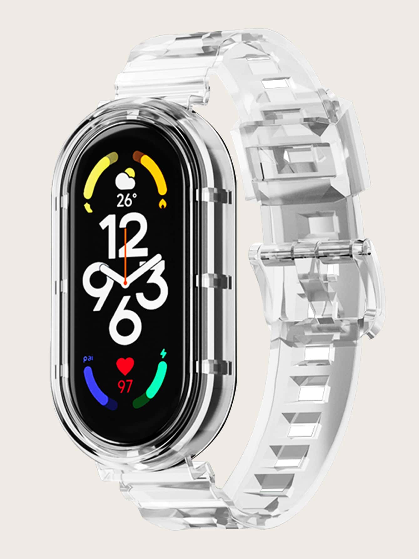 2 en 1 Funda para reloj & Correa de reloj compatible con Xiaomi - transparente - Ver 1