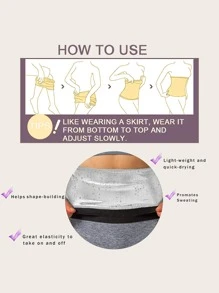 Cinturón Deportivo De Sudor De Pu De Poliuretano Modelador De Forma Corset Entrenador De Cintura - Plateado - Ver 4