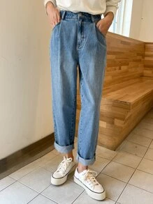 DAZY Women's Jeans With Pockets - Medium Wash - View 2