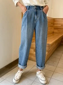 DAZY Women's Jeans With Pockets - Medium Wash - View 4