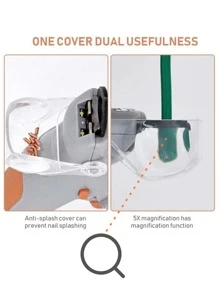 1 pieza Cortaúñas para mascotas con luz LED y lupa 5X - Blanco - Ver 5