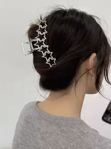 1 cái Móng Vuốt Tóc Thiết Kế Ngôi Sao Xương - Bạc - Xem 2