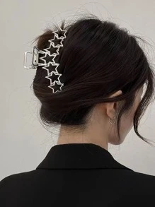 1 cái Móng Vuốt Tóc Thiết Kế Ngôi Sao Xương - Bạc - Xem 4