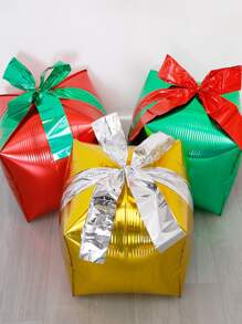 1 个 24 英寸圣诞礼品盒气球，圣诞节 - 彩色 - 查看 3