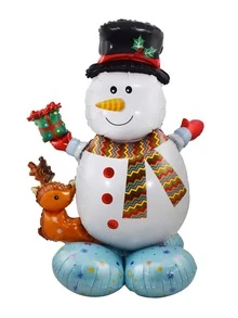 1pc Christmas Snowman Shaped Balloon - Multicolor - View 2