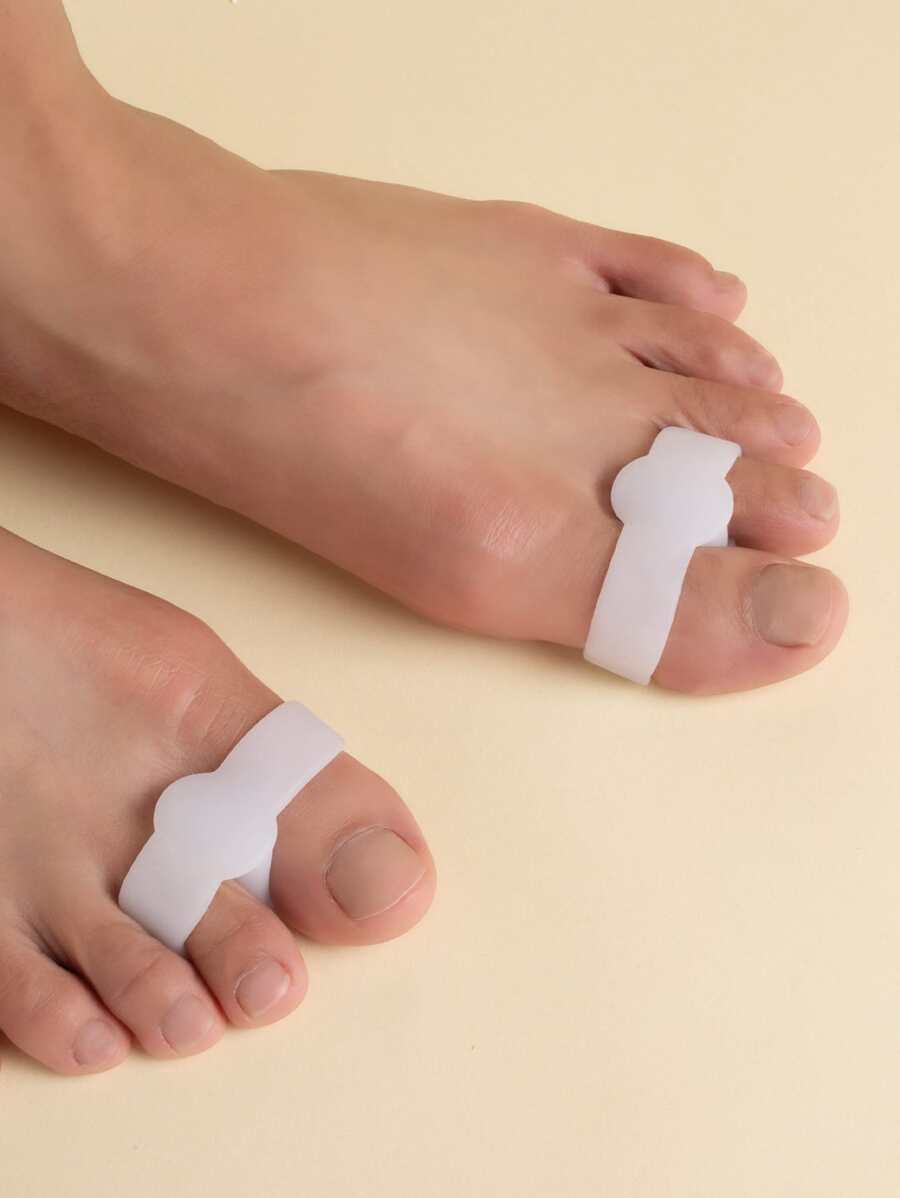 1 对肤色大脚趾保护套，男女通用 - 白色 - 查看 1
