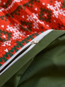 聖誕麋鹿圖案被套套裝不附帶內芯 - 彩色 - 查看 3