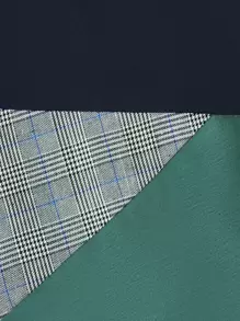 SHEIN Boys Glen Plaid Colour Block Tee - Multicolor - View 4