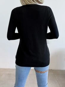 AAmilife 雙口袋前紐扣開襟衫 - 黑色 - 查看 2