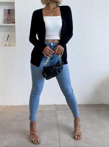 AAmilife 雙口袋前紐扣開襟衫 - 黑色 - 查看 5