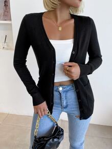 AAmilife 雙口袋前紐扣開襟衫 - 黑色 - 查看 7