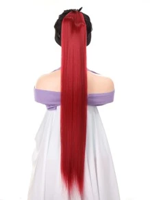 長款直筒合成纖維接髮 - 紅色 - 查看 1