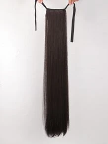 Extensión del pelo Coleta larga lisa - Marrón - Ver 4