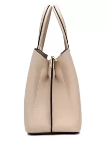 Dedoo 新款荔枝纹女士手提包，配有肩带，商务休闲两用，适合办公室、商务和工作场合，是日常优雅和特殊场合的理想之选。 - 卡其色 - 查看 6