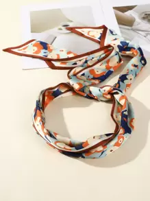 Floral Pattern Hair Band Boho For Summer Headband Turban Headband Sweatband, School Stuff, College, Headbands Fall Winter Hair Accessories For Women Bows For Vacation Outfits Woman Elegant Scarf Women Bandanas Soft Headwrap - Multicolor - View 3