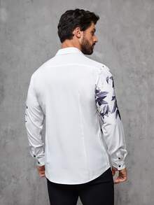 Manfinity Men Tiger Print Shirt - White - View 3