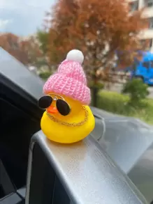 1pc Duck Design Car Ornament, Rubber Duck