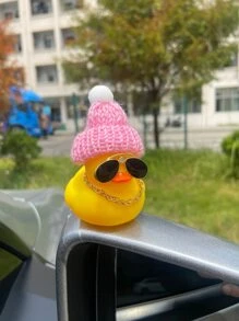 1pc Duck Design Car Ornament, Rubber Duck