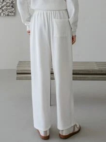 Manfinity VCAY Hombres Pantalones rectos unicolor - Blanco - Ver 2