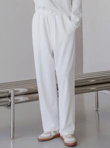 Manfinity VCAY Hombres Pantalones rectos unicolor - Blanco - Ver 3