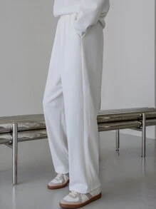 Manfinity VCAY Hombres Pantalones rectos unicolor - Blanco - Ver 4