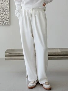 Manfinity VCAY Hombres Pantalones rectos unicolor - Blanco - Ver 5