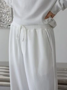 Manfinity VCAY Hombres Pantalones rectos unicolor - Blanco - Ver 6