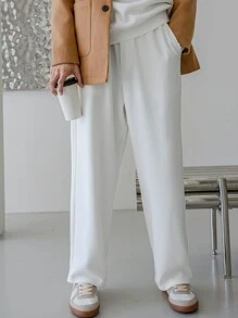 Manfinity VCAY Hombres Pantalones rectos unicolor - Blanco - Ver 7