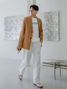 Manfinity VCAY Hombres Pantalones rectos unicolor - Blanco - Ver 8