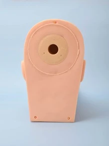 1pc Closed Eyes Microblading Eyebrow Embroidery Eyelash Extension Silicone Practice Head Model - Apricot - View 2