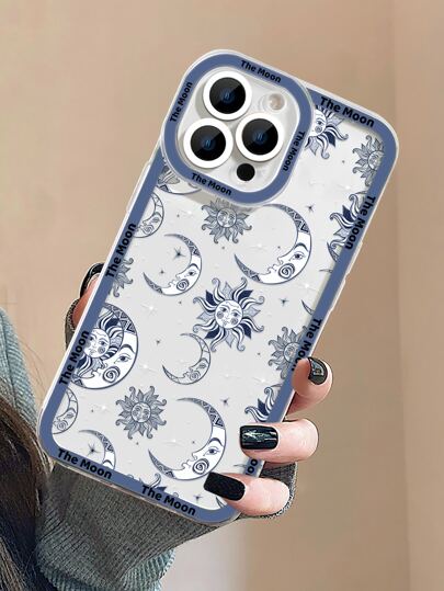 Funda para móvil con patrón de sol y luna