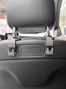 2入組水鑽裝飾汽車座椅背鉤 - 銀色 - 查看 3