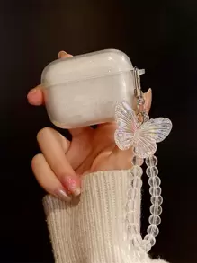 1个激光闪光保护壳 + 蝴蝶结装饰闪光保护套，兼容苹果 2/3，防震保护套，兼容 Pro/Pro 2/Pro 3，新款第四代 - 無色 - 查看 1