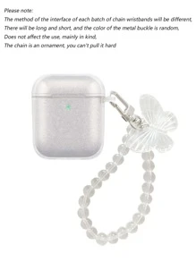 1个激光闪光保护壳 + 蝴蝶结装饰闪光保护套，兼容苹果 2/3，防震保护套，兼容 Pro/Pro 2/Pro 3，新款第四代 - 無色 - 查看 3