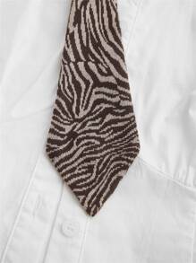 SHEIN MOD 泡泡袖手帕下擺襯衫不附帶系帶