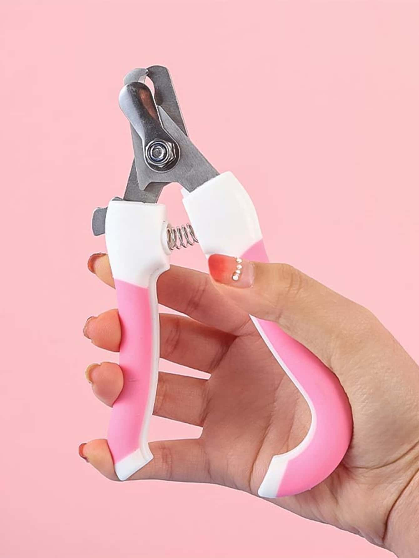 1入組隨機色不銹鋼寵物指甲剪