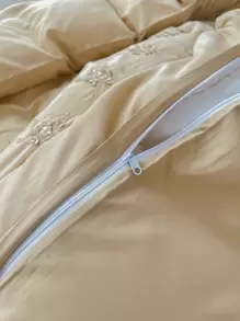 Floral Embroidered Duvet Cover Without Filler