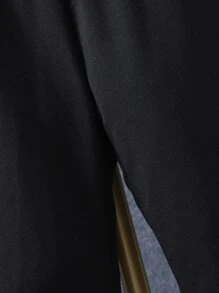 SHEIN Boys 1pc Plaid Print Button Front Hooded Shirt & 1pc Sweatpants - Multicolor - View 3