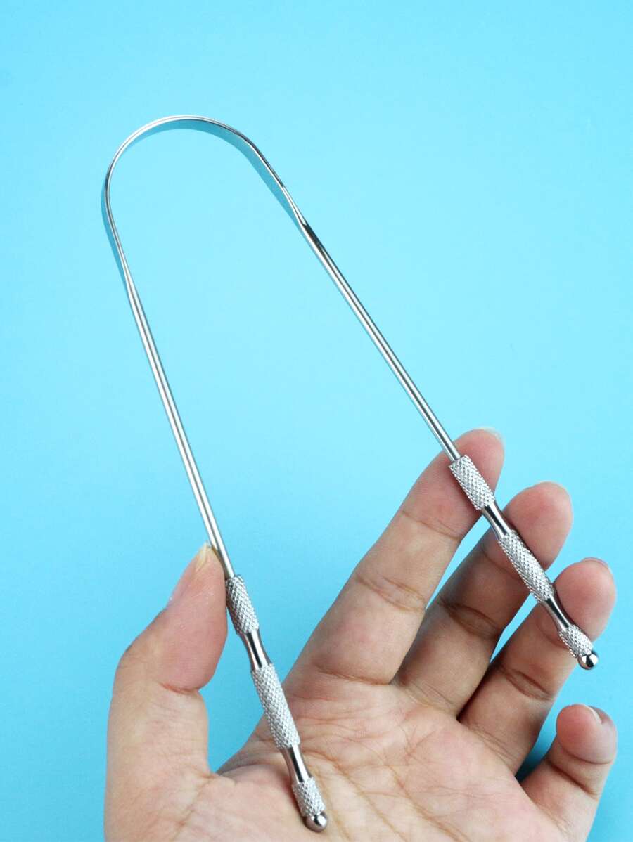 1 pieza Limpiador para lengua - Plateado - Ver 1