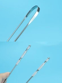 1 pieza Limpiador para lengua - Plateado - Ver 4