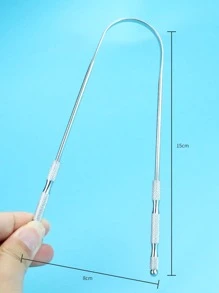 1 pieza Limpiador para lengua - Plateado - Ver 5