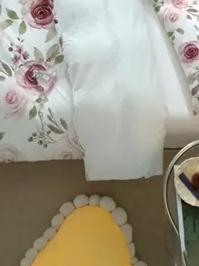 3 件套数码印花床上用品套装，1 个羽绒被套和 2 个枕套，白色，可机洗，适用于宿舍和卧室 - 彩色 - 查看 4