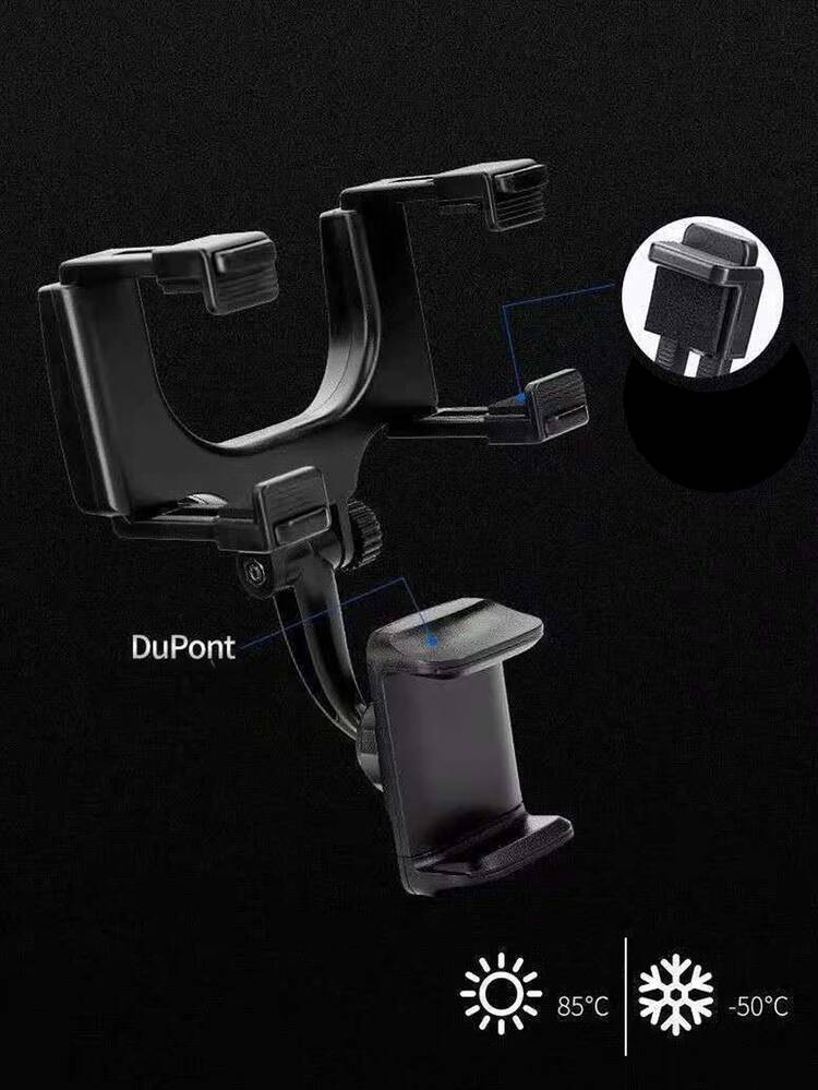 Rotatable Car Phone Holder - Black - View 4