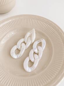 Thiết kế chuỗi hoa tai thả - trắng - Xem 2