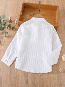 SHEIN 小男童補丁貼口袋襯衫