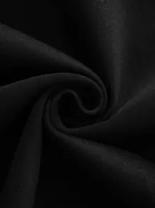 INAWLY Zip Up Drawstring Thermal Lined Hoodie - Black - View 5