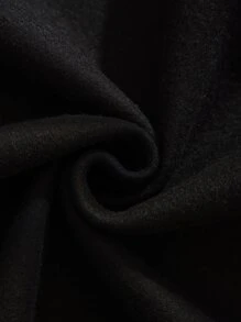 INAWLY Zip Up Drawstring Thermal Lined Hoodie - Black - View 6