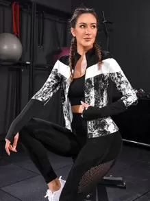 Powerista 紮染拇指孔運動夾克