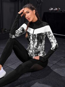 Powerista 紮染拇指孔運動夾克